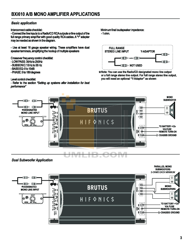 Hifonics Brutus Amp Wiring Diagram - Free Wiring Diagram